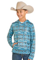 Rock & Roll Boy's Aztec Mesh Hoodie BB94T07697