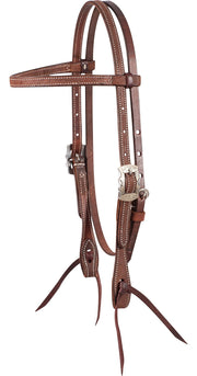 Martin Chocolate Browband Headstall with Prescott Buckles HB141PSL