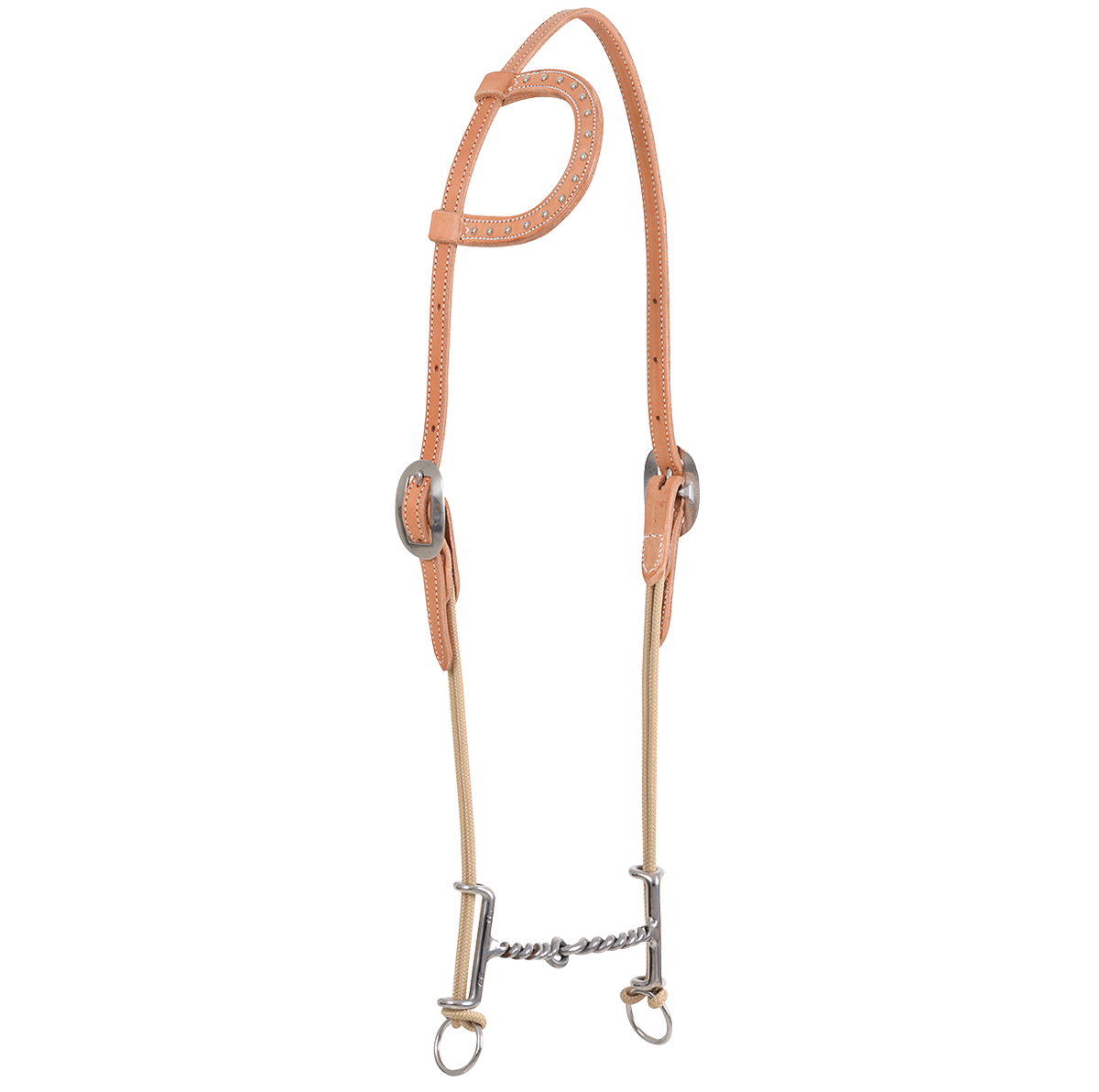 CE Loomis Slip Ear Twisted Wire Snaffle Gag Bit.