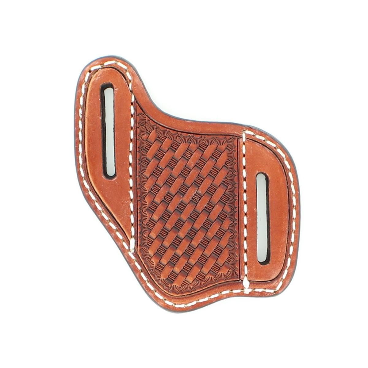 Nocona Tan Basketweave Embossed Knife Sheath 1801608