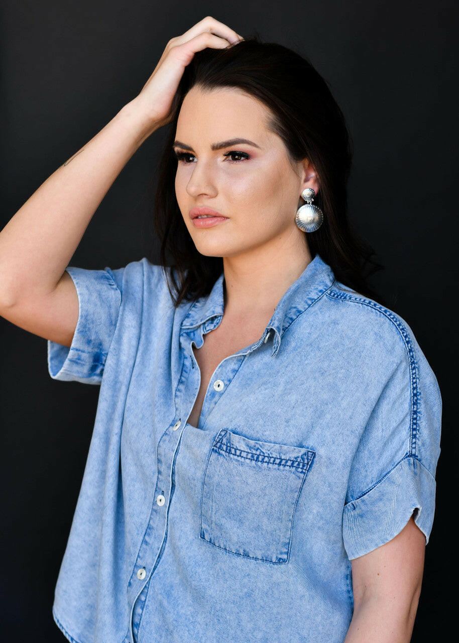West & Co. Concho Earrings.