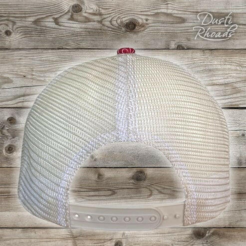 Dusti Rhoads Howdy Highlander Patch Trucker Cap.