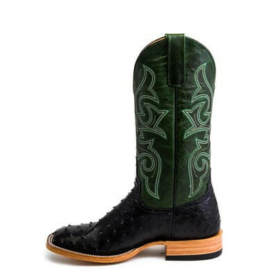 Horse Power Men's Black Ostrich Boot.