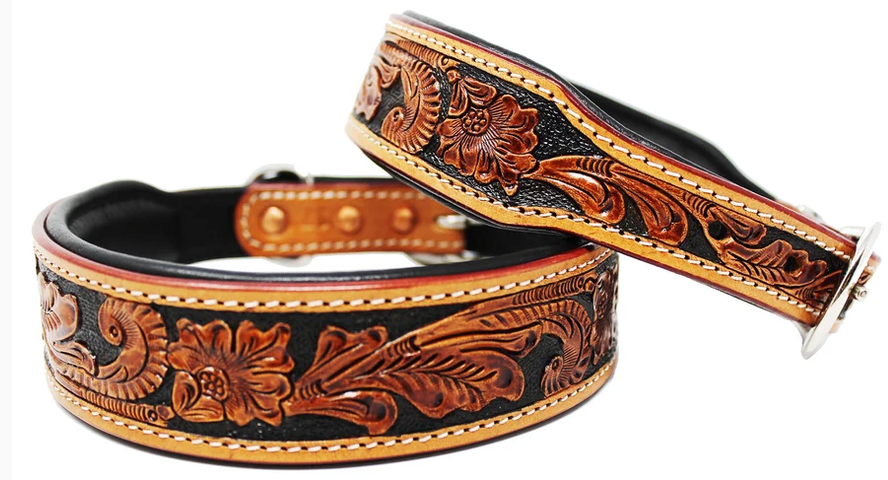CHALLENGER TOOLED LEATHER COLLAR 6022.
