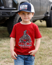 Cinch Boy's Bronc Burgundy T-Shirt MTT7672073.