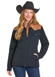 Panhandle Women's Black Two Tone Puffer Jacket DW92C06851