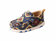 Twisted X Infant Blue Multi Aztec Driving Moc ICA0019.