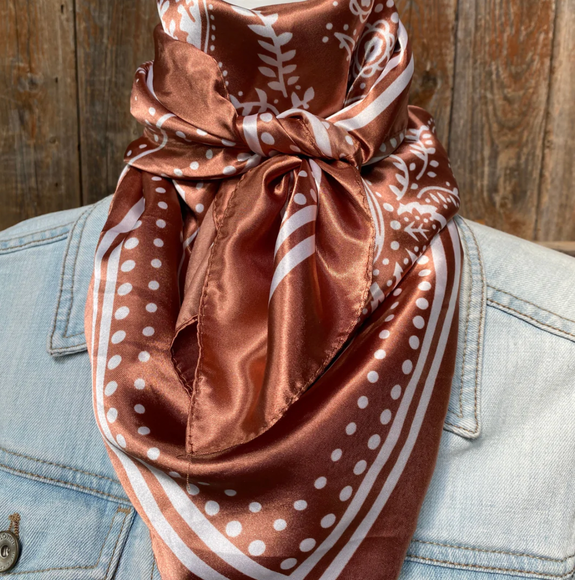 Rodeo Drive Copper Floral Wild Rag WR3381