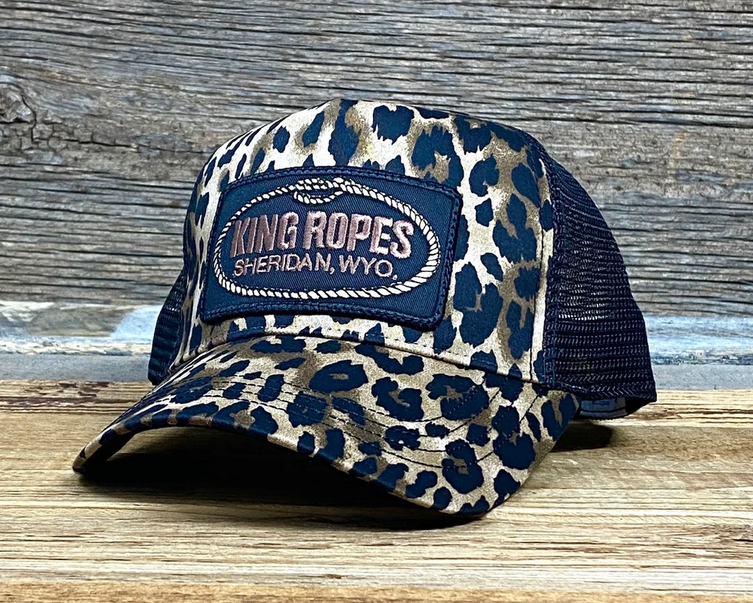 King Ropes Patch Trucker Leopard Cap.