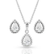 Montana Silversmiths Arctic Rain Teardrop Jewelry Set JS4652