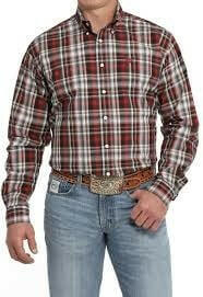 Cinch Men's Plaid Button Down Shirt.