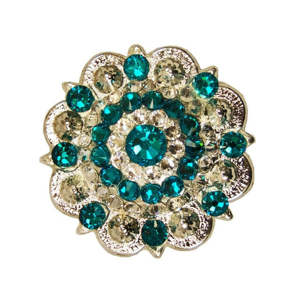 Swarovski Turquoise Crystal CS Concho 1-1/2''.