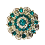 Swarovski Turquoise Crystal CS Concho 1-1/2''.