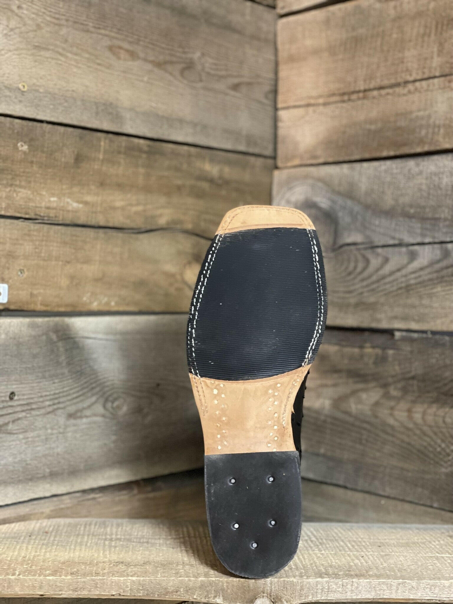 Anderson Bean Men's Black Full Quill Ostrich Boots.