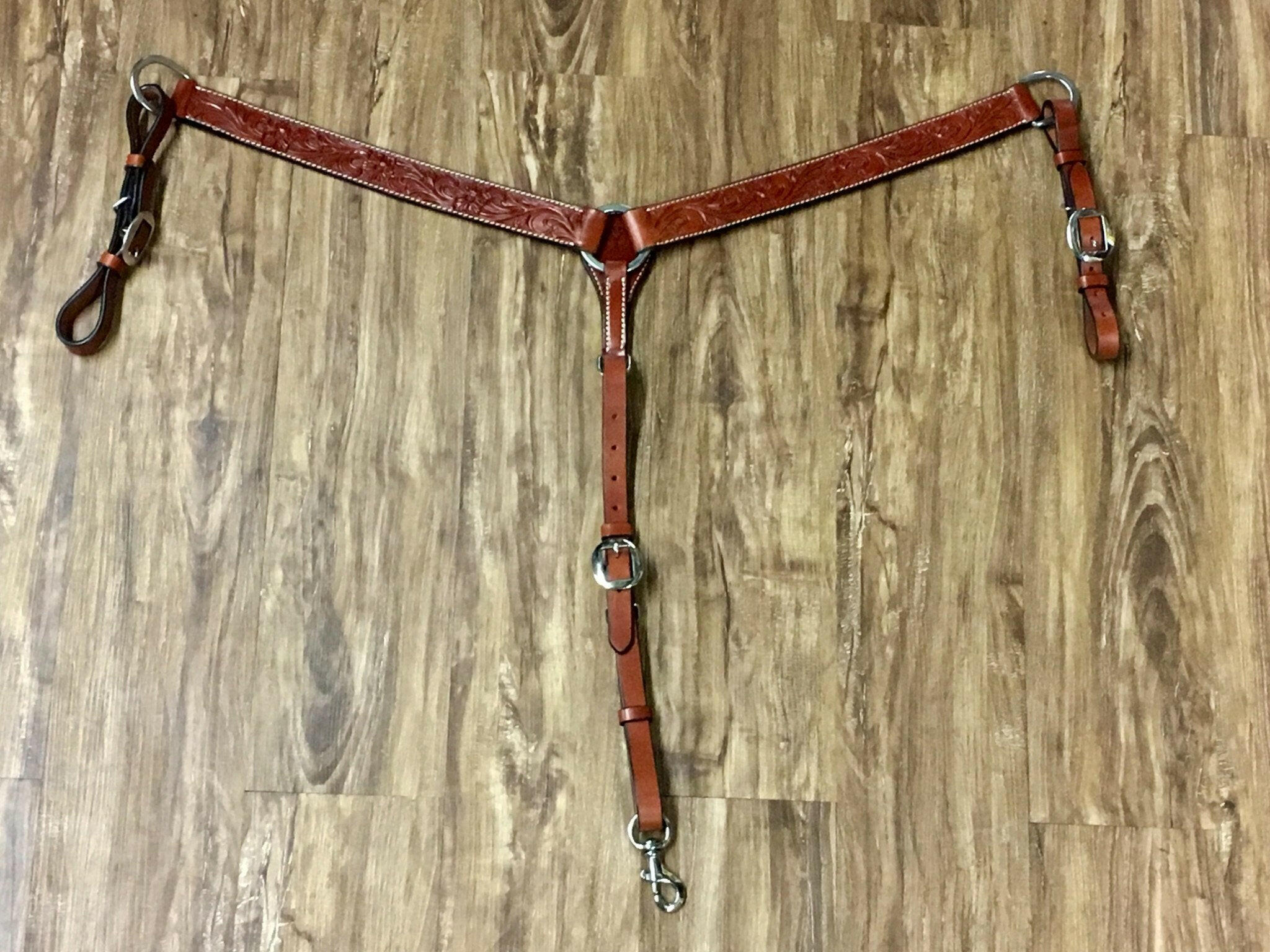 Circle Y Straight Floral Breast Collar.