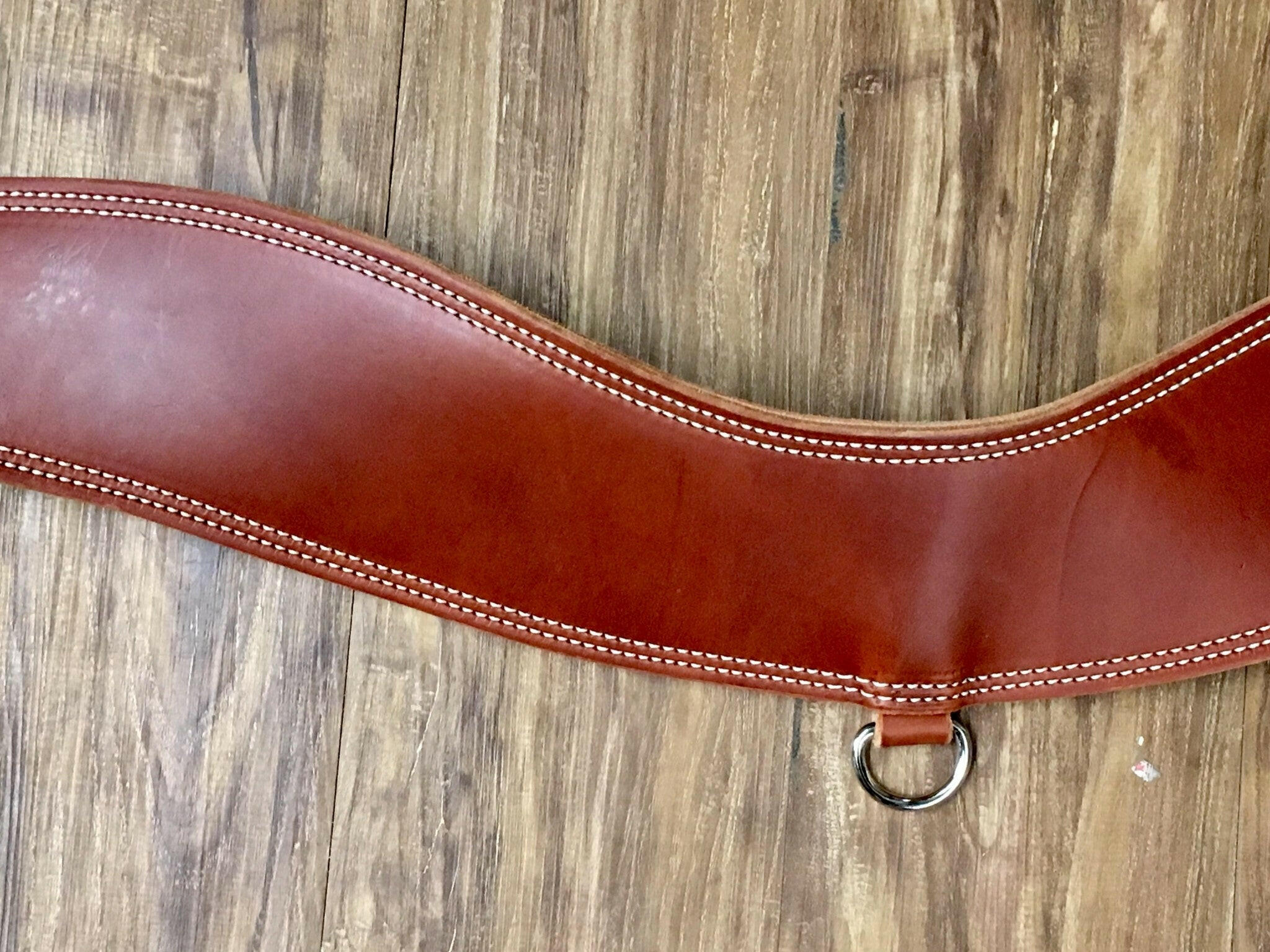 Berlin Chestnut Leather Steer Tripping Collar.
