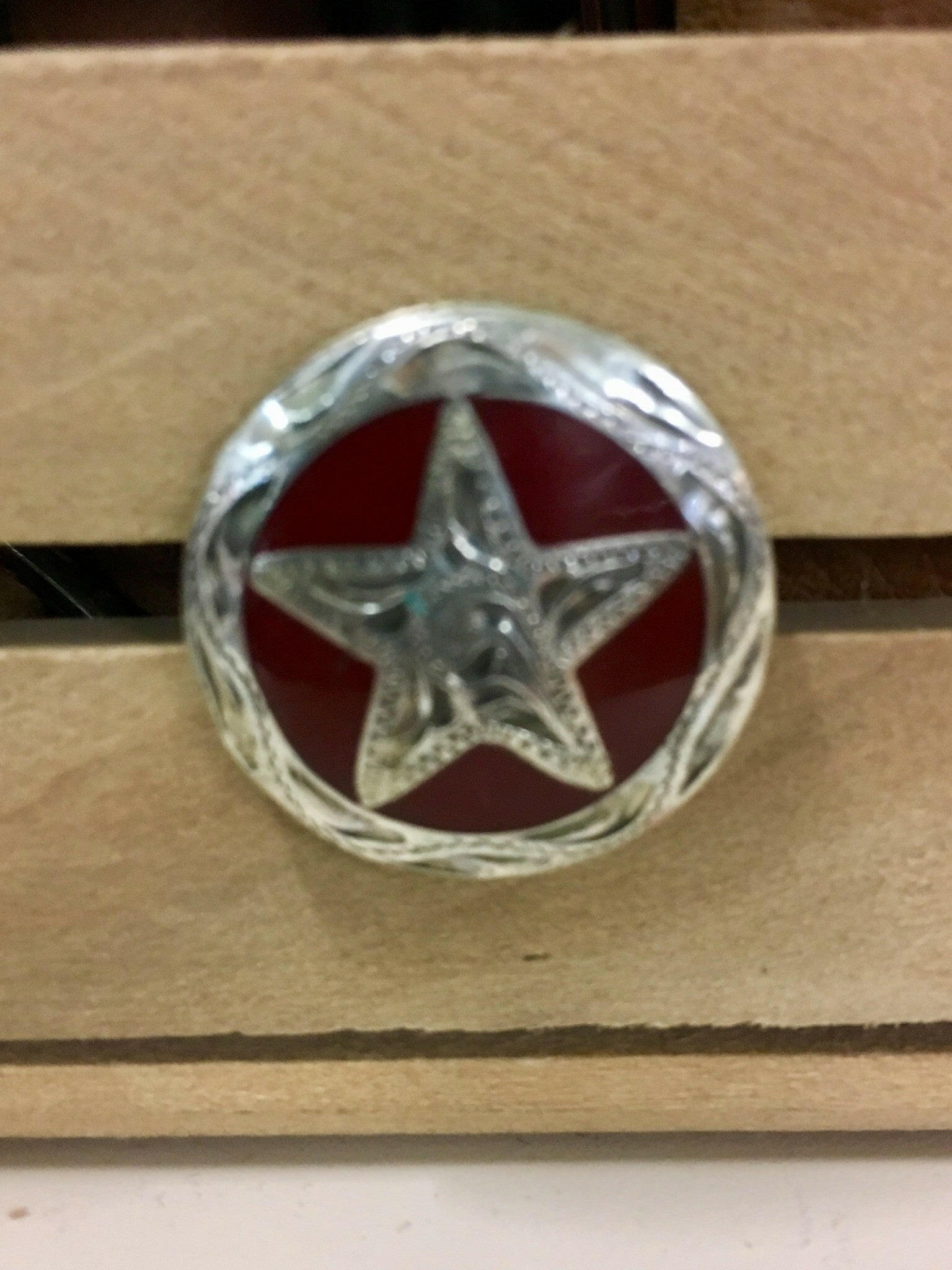 Medium Red Star Screw Conchos.