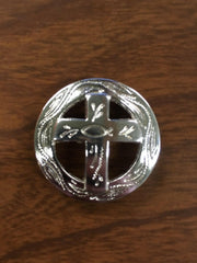 Tandy's Medium Silver Engraved Cross CS Concho.