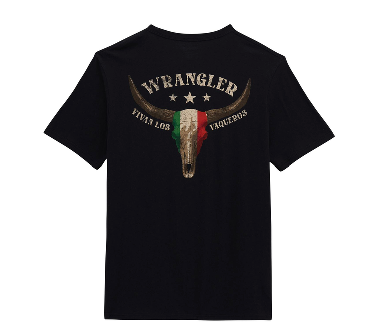 Wrangler Mens Skull Graphic Tee Blk 2380269.