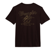 Wrangler Mens Steer Wrestling Tee Blk Cof 2380267.