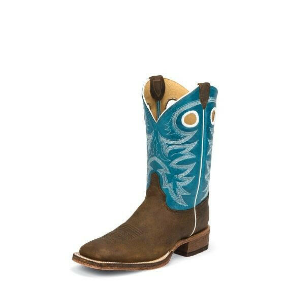 Justin Men's Bent Rail Caddo Blue Boot.