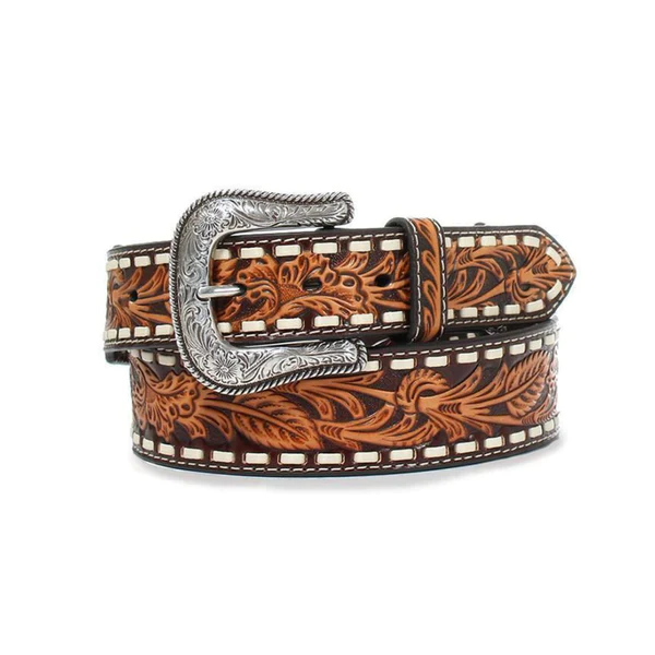 Ariat Men's Floral Embossed Laced Western Belt