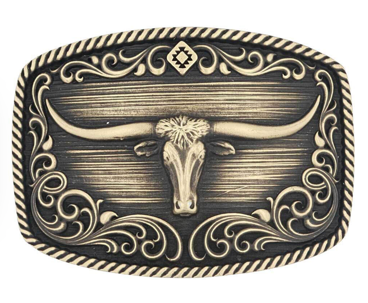 Montana Silversmiths Longhorn Legend Heritage Attitude Buckle