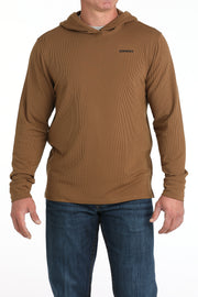 Cinch Men's Brown Ribbed Hoodie MTK1671001