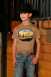 Cinch Boy's Brown Graphic Tee MTT7670167