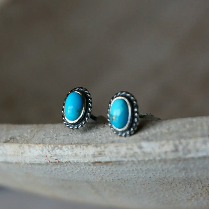 Sowell Jewelry Fala Turquoise Stud Earrings E-1710
