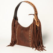American Darling Leather Floral Carved Hand Tooled Fringe Bag ADBGA217