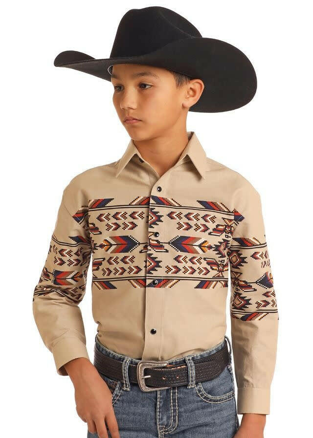 Panhandle Boy's Thunderbird Snap Front Shirt.