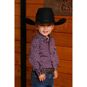 Cinch Infant Boy's Purple Printed Long Sleeve Shirt MTW7062390