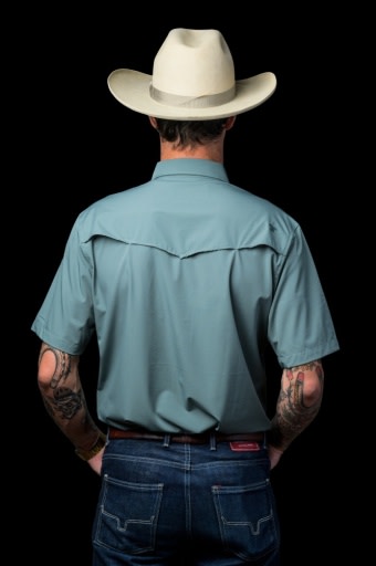 Ferrell Men's Core Aqua Snap Short Sleeve Shirt FSS1002334