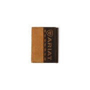 Ariat Rodeo Roughout Tan Trifold Wallet A3560908