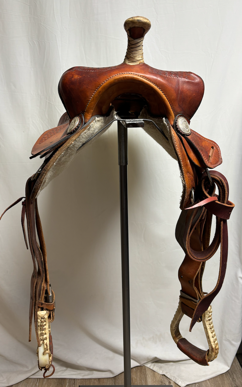 Used Barrel Saddle with Rawhide Horn