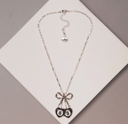 SP Sophia Collection Barbed Wire Heart 8 Ball Necklace N20334MUL