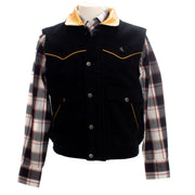 Wyoming Traders Wool Nevada Vest with Leather Collar