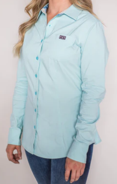 Kimes Ranch Ladies Linville Button Down Shirt.