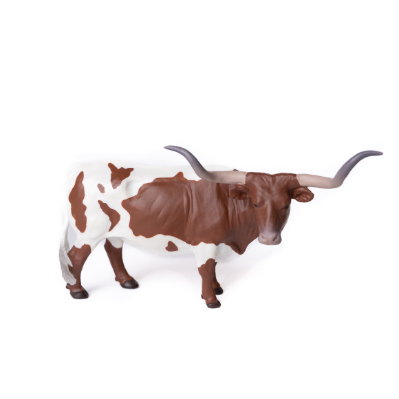 Little Buster Texas Longhorn Steer Figurine 50027 1 Red/White
