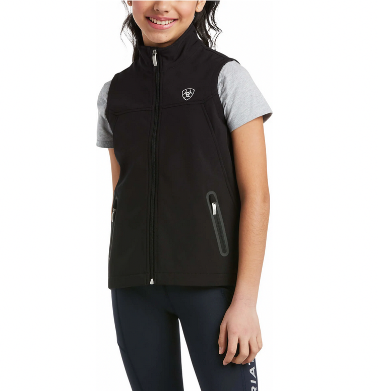 Ariat Kid's Team Black Softshell Vest 10034305 C4