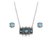 Montana Silversmiths Turquoise Peaks Jewelry Set JS6487