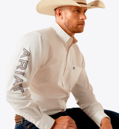 Ariat Men's Team Logo Twill Classic Fit Button Down Shirt.