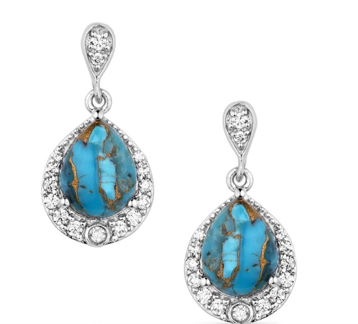 Montana Silversmiths Blue Rivers Turquoise Earrings er5958