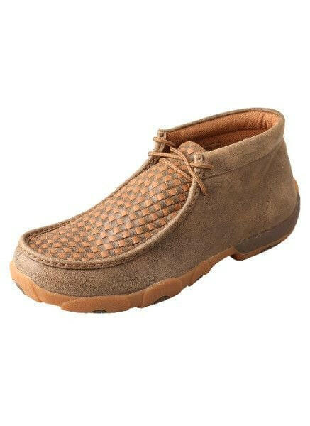 Twisted X Men's Tan Woven Driving Moccasin.