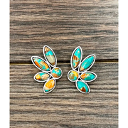 Isac Trading Western Gemstone Stud Earrings 726394