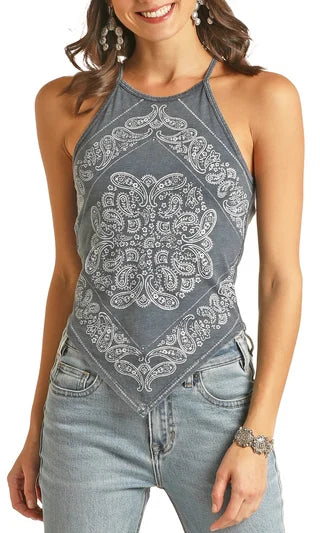 Rock & Roll Cowgirl Bandana Tank.