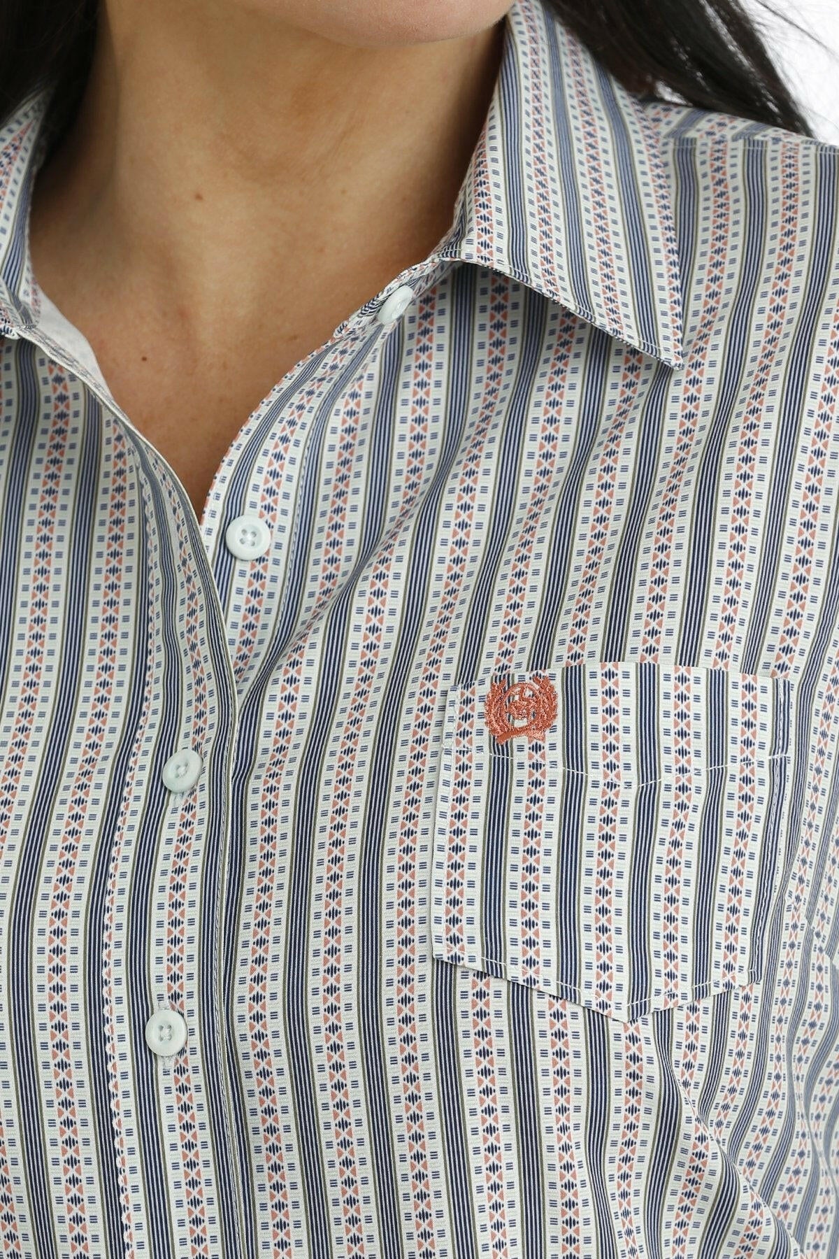 Cinch Ladies Stripe Button Down Arenaflex Shirt.
