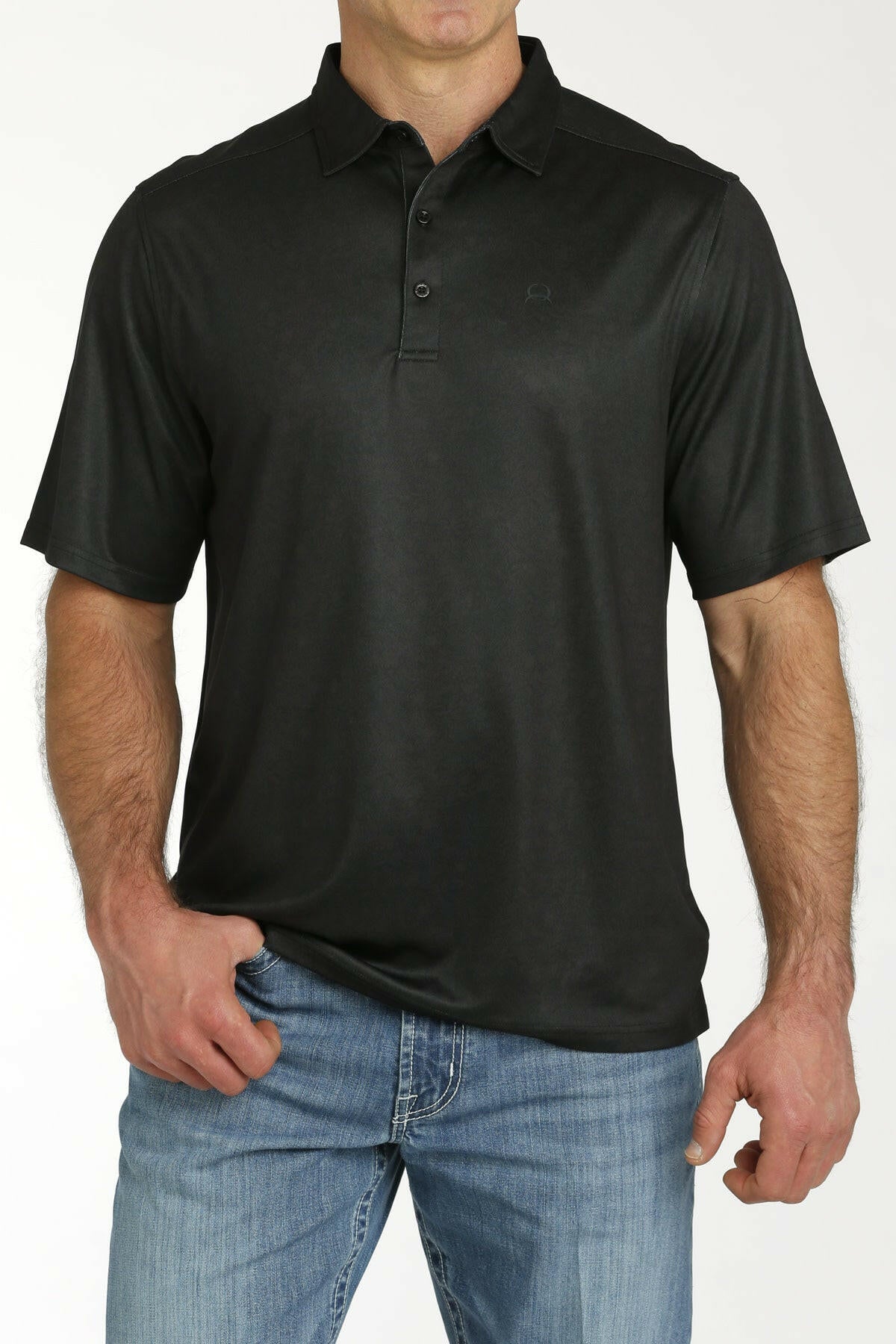 Cinch Men's Black ArenaFlex Polo C3 Size Medium.
