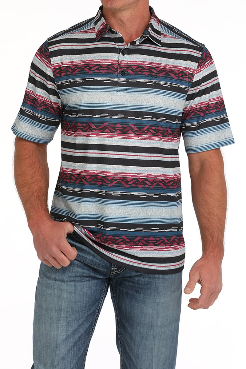 Cinch Men's Southwestern Print Polo Shirt